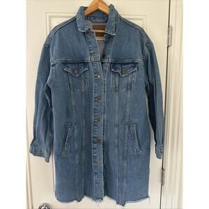 Levi’s Premium Denim Jacket Dress Women’s Medium Oversized Workwear 70s 80s
